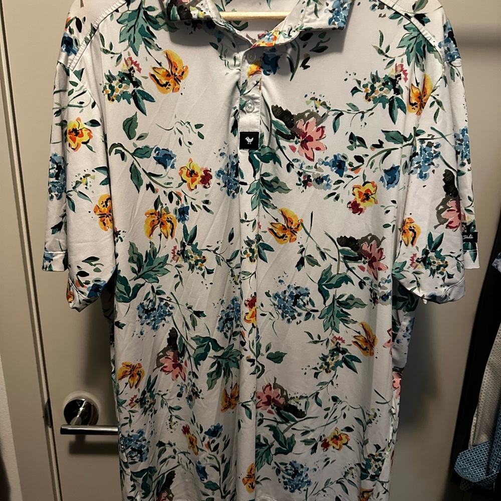 Bad Birdie White and Yellow Relaxed Fit Shirt